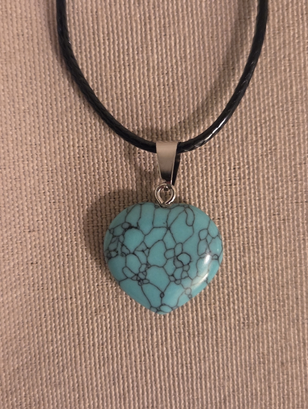TURQUOISE HEART PENDANT NECKLACE